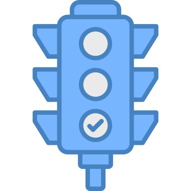 Ampul ışığı simgesi ile doldurulmuş dış hat biçimi