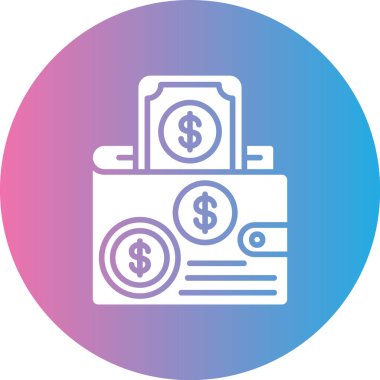 Para simgesinin vektör illüstrasyonu