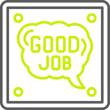 İyi iş kauçuk mühür illüstrasyonu