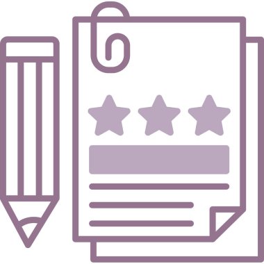 Outline biçiminde geribildirim değerlendirme simgesi