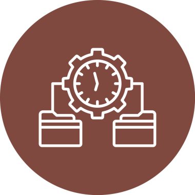 Saat simgesinin vektör illüstrasyonu