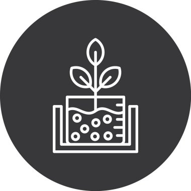 Bitki simgesinin vektör illüstrasyonu