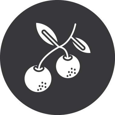 kiraz vektörü sembol tasarımı