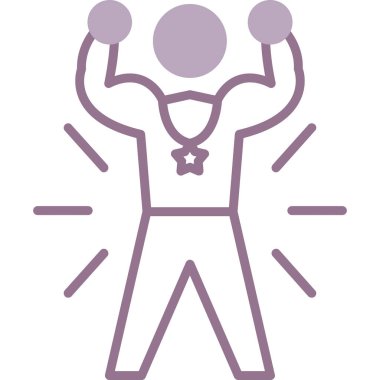 Şampiyon kupa simgesi, vektör illüstrasyon tasarımı