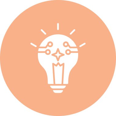 Ampul. Web simgesi basit illüstrasyon