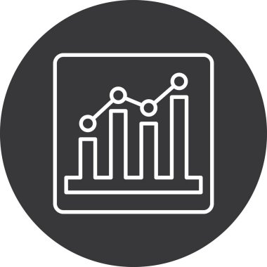 iş grafik simgesi, basit vektör illüstrasyonu