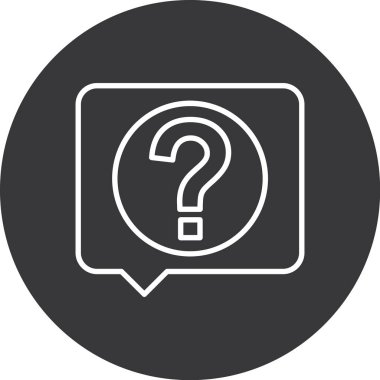 Moda Biçimli İzole Arkaplanda Soru İşareti Simgesi