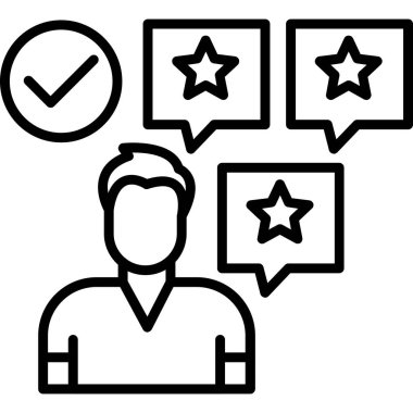 Geri bildirim. Web simgesi basit illüstrasyon