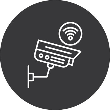 cctv simgesinin vektör illüstrasyonu