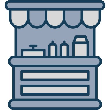 dükkan simgesi vektör illüstrasyonu