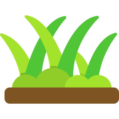 Yapraklı ot, vektör veya renk çizimi