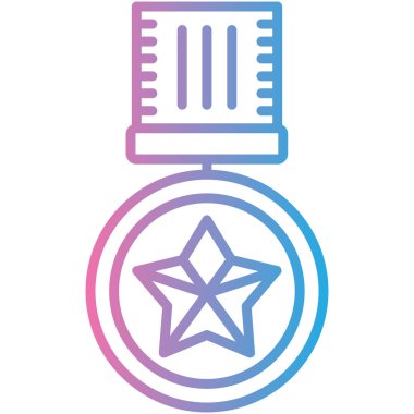 Madalya. Web simgesi basit illüstrasyon