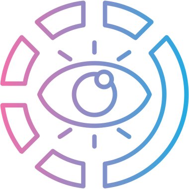 vizyon. Web simgesi basit illüstrasyon