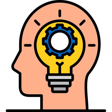 Ampul başlığı yaratıcılık simgesi