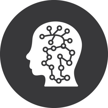 Beyin. Web simgesi basit illüstrasyon