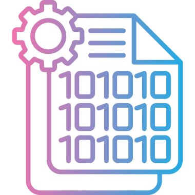 veri analiz simgesi ana hatlı vektör. İnce çizgi. analiz çevresi