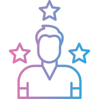 Yıldız simgesinin vektör illüstrasyonu