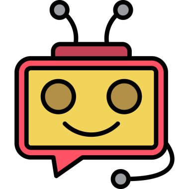 Robot simgesinin vektör illüstrasyonu