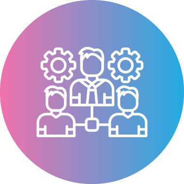 Takım çalışması. Basit illüstrasyon