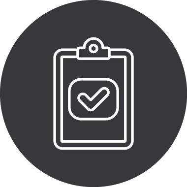 kontrol listesi simgesi, vektör illüstrasyonu basit tasarım