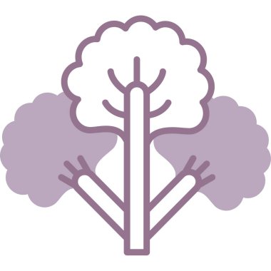 Ağaç renkli vektör simgesi