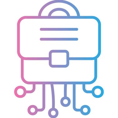 Çanta simgesinin vektör illüstrasyonu