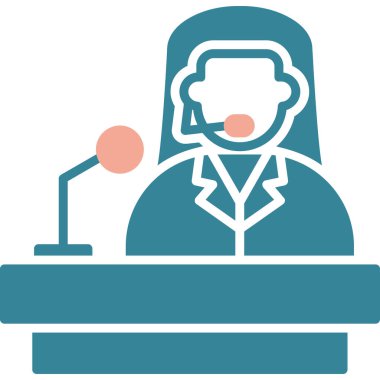 Bir kadın simgesinin vektör illüstrasyonu