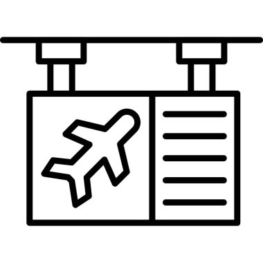 uçak ikonu vektör illüstrasyonu