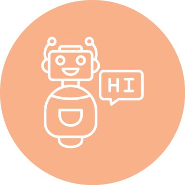 robot. Web simgesi basit illüstrasyon