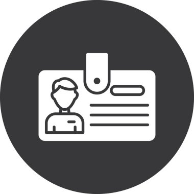 ID kart simgesi vektör illüstrasyonu