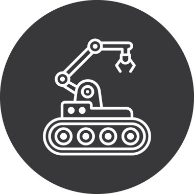 Robotik kol simge vektör çizim