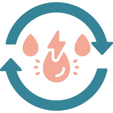 Bir damla simgesinin vektör illüstrasyonu