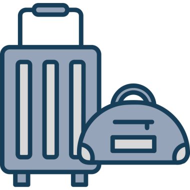 bavul seyahat simgesi, vektör çizimi