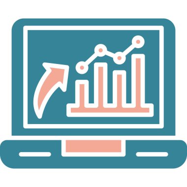 grafik vektör simgesi. biçim iki renkli düz sembol, yumuşak mavi renkler, yuvarlak açılar, beyaz arkaplan.