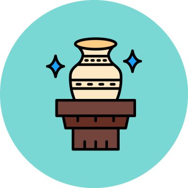 Vazo. Web simgesi basit illüstrasyon