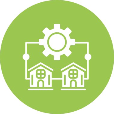 Fabrika. Web simgesi basit illüstrasyon