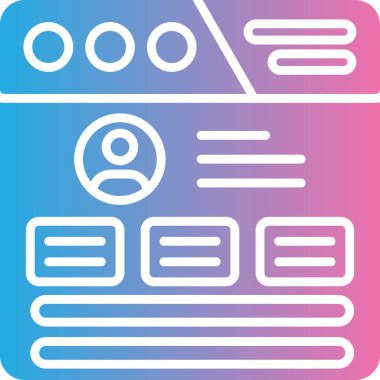 Bir web simgesinin vektör illüstrasyonu