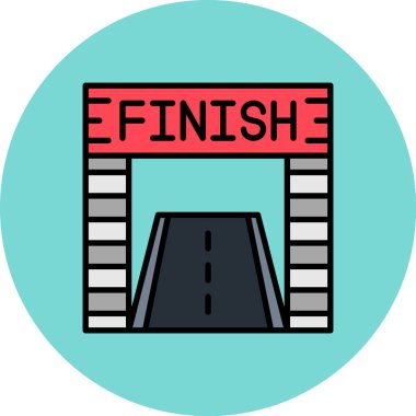 Tahtayı bitir. renk simgesi. Bitiş tahtası illüstrasyonu.