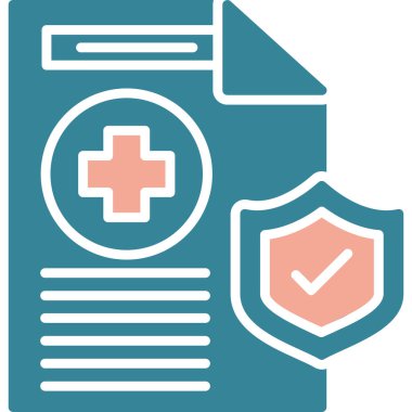 Tıbbi sigorta modern ikon vektör illüstrasyonu