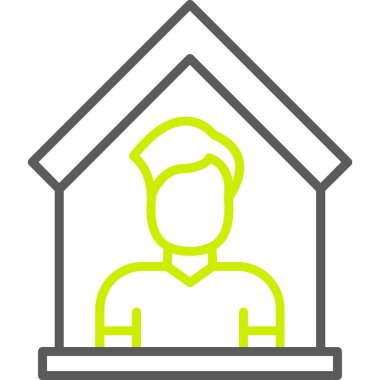 Eve. Web simgesi basit illüstrasyon