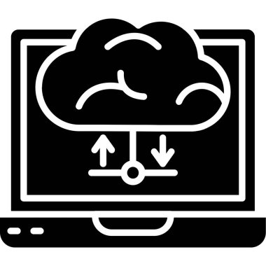 Bulut hesaplama simgesi vektör illüstrasyonu