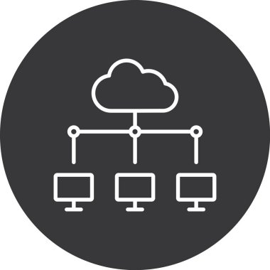 ağ bulut hesaplaması izole edilmiş simge