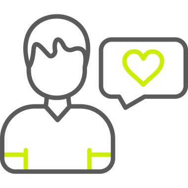 Bir aşk simgesinin vektör illüstrasyonu