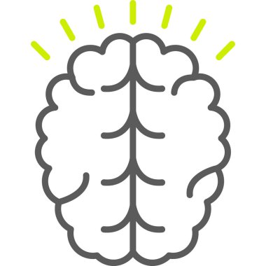 Beyin. Web simgesi basit tasarım