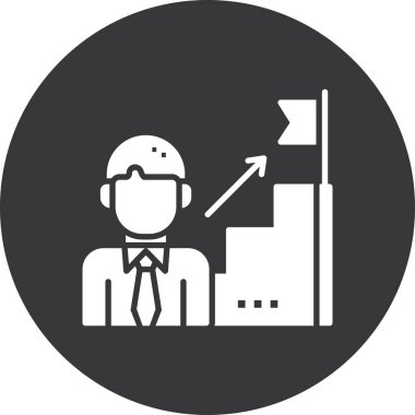 İşadamı Düz Vektör Simgesi