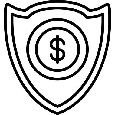 kalkan ikon vektör illüstrasyonu