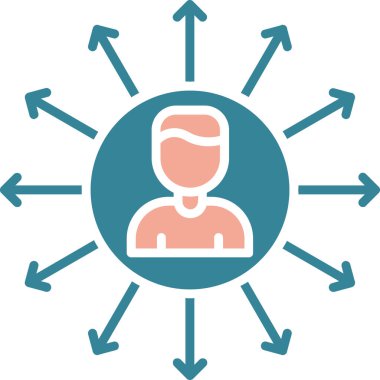 İş ikonu. İnsanların vektör illüstrasyonu