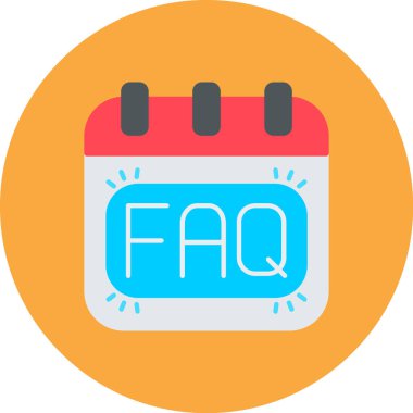 vektör faq düz simgesi