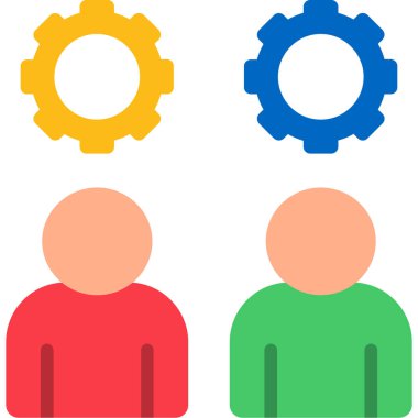 iş takımı simgesi vektör illüstrasyonu