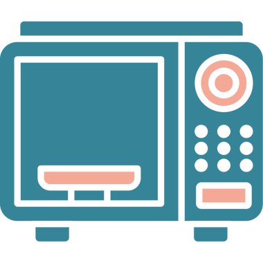 Mikrodalga fırın. Web simgesi basit tasarım